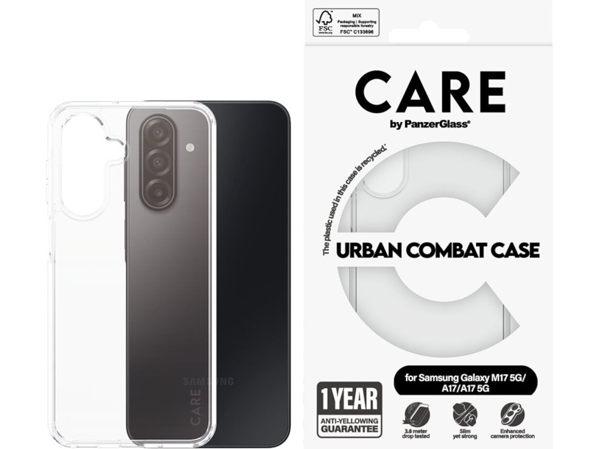 PanzerGlass CARE Galaxy A17 / A17 5G Urban Combat Deksel (Gjennomsiktig) Mobildeksel