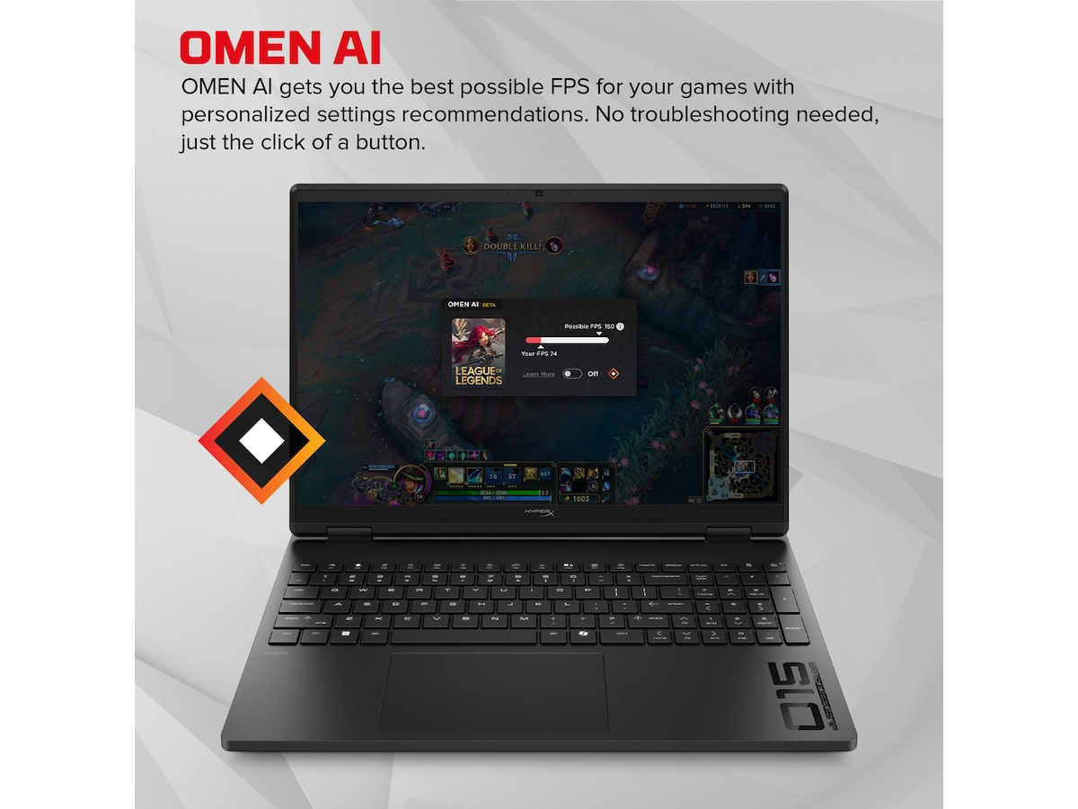 HP HyperX OMEN 15-gb0015no 15,3" 2K 165 Hz Gaming laptop