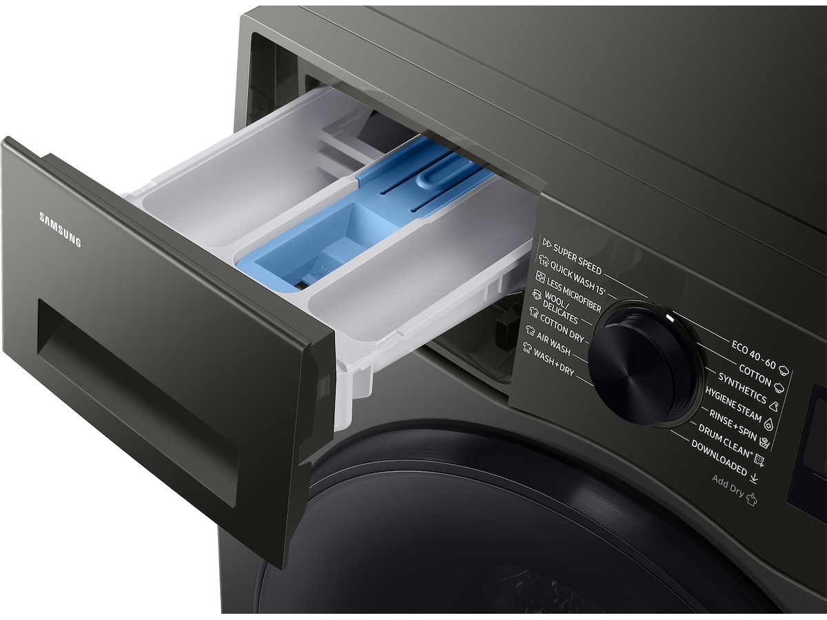 Samsung WD90HG5U34BBEE vask/tørk (svart) Kombinert vaskemaskin og tørketrommel