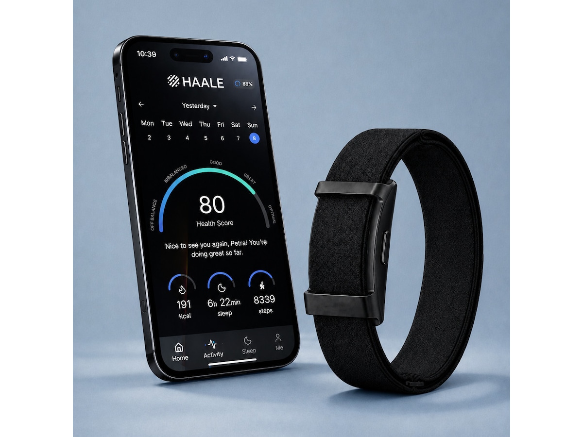HAALE Smart Band – Silver-Black Aktivitetsmåler