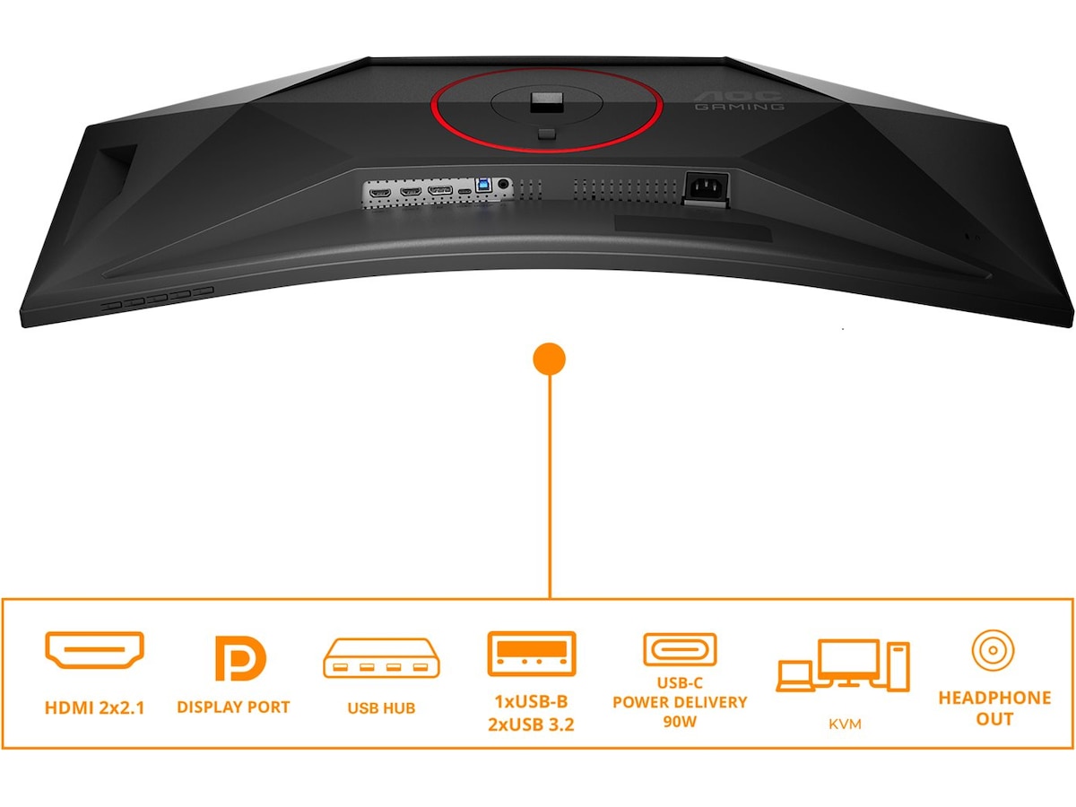 AOC 34" curved gamingskjerm CU34G4ZCA Gamingskjermer