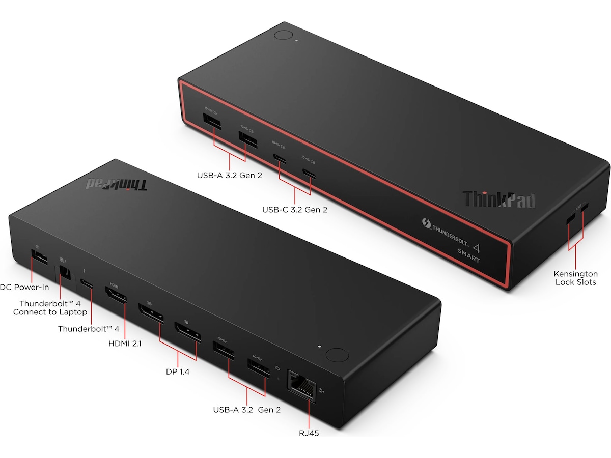 Lenovo ThinkPad Smart Dock 7500 Gen 2 Dockingstasjon & USB-HUB