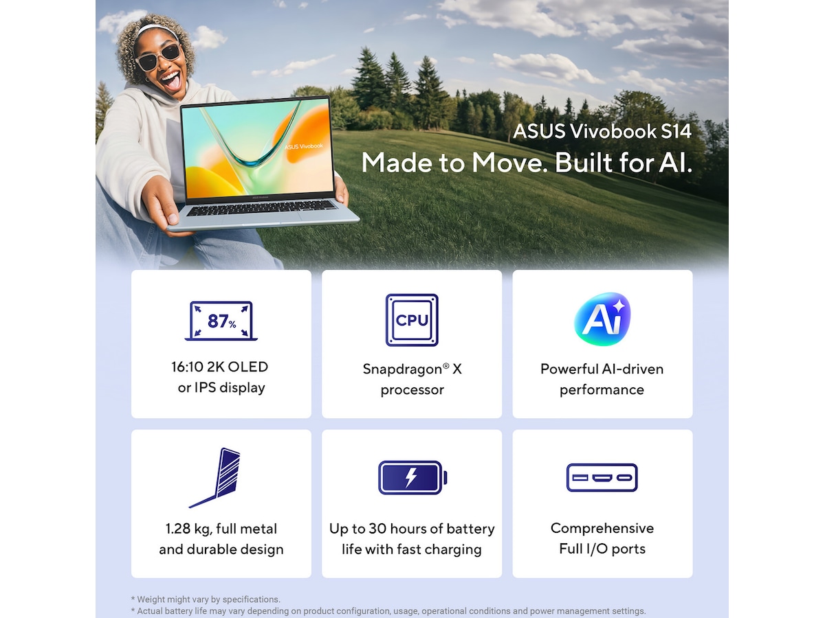 ASUS Vivobook S 14 S5408QA 14" OLED PC - Bærbar / laptop