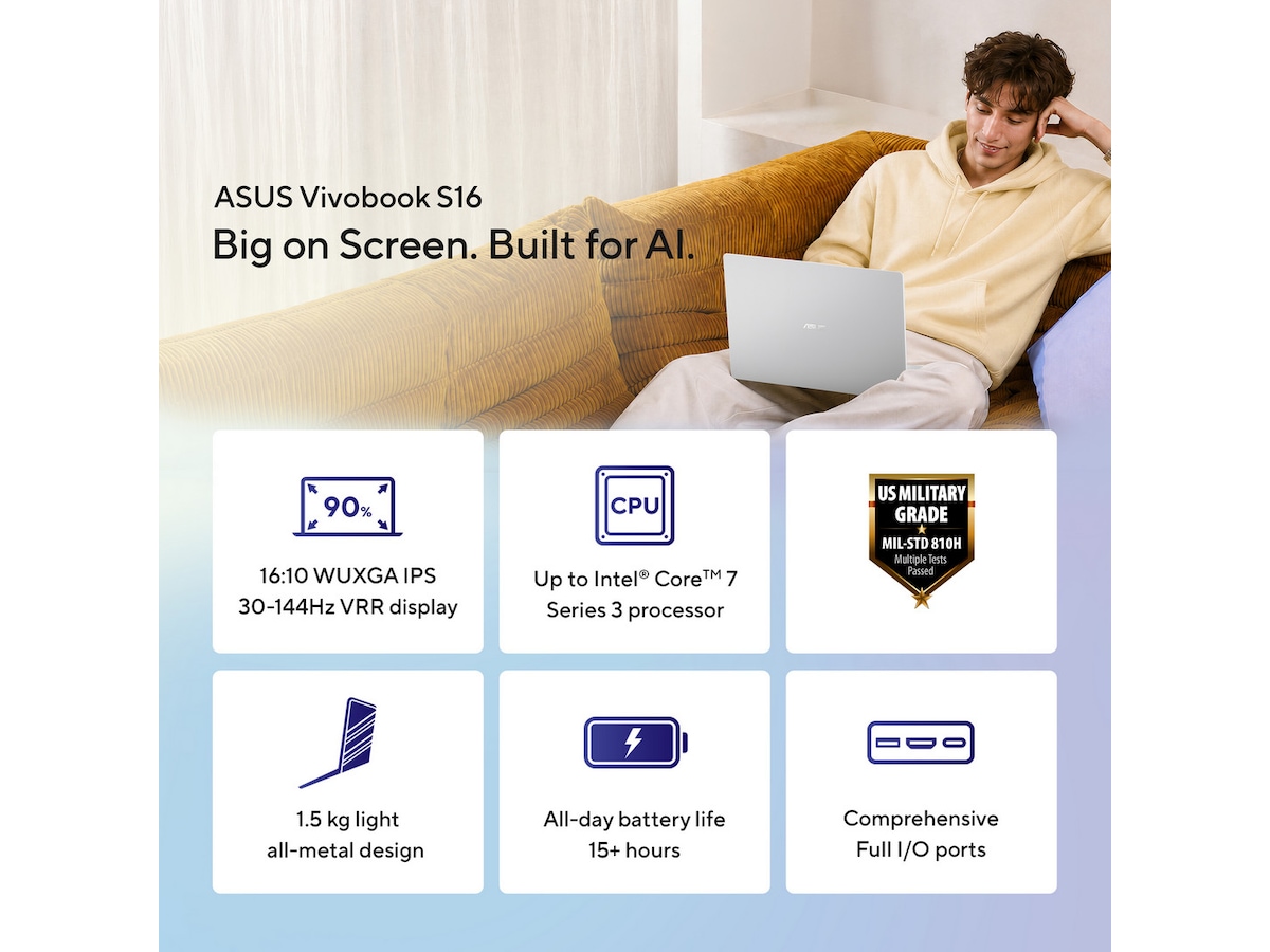 ASUS Vivobook S16 K5652MA 16" WUXGA PC - Bærbar / laptop