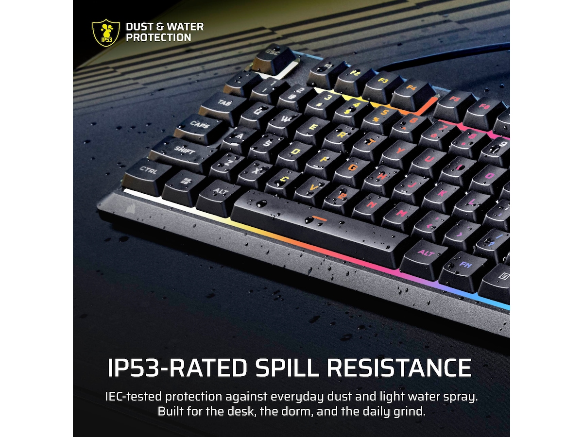 Corsair SKIFF 100 PLUS kablet RGB membran gamingkeyboard Gamingtastatur