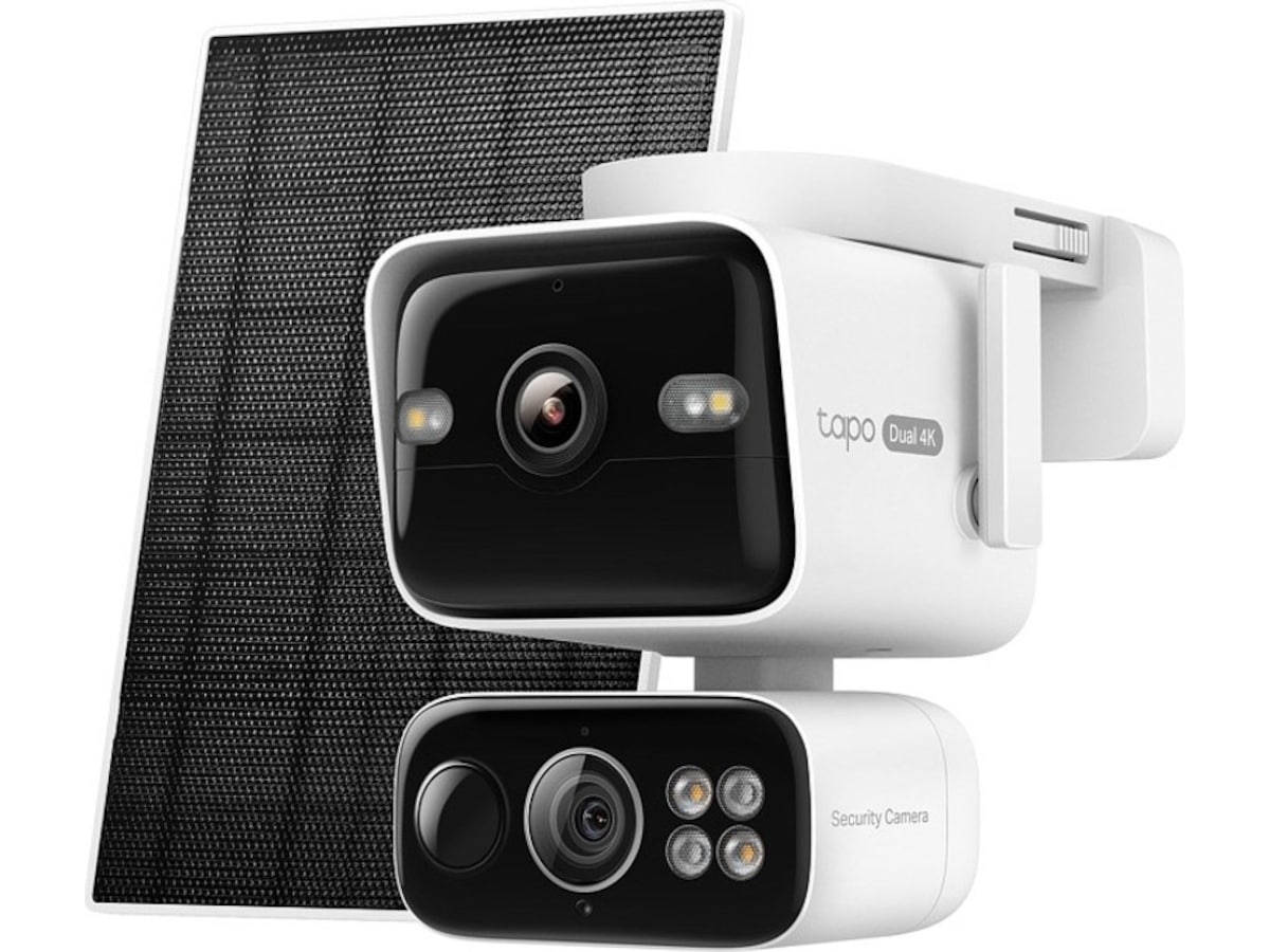 TP-Link Solcelledrevet Dual-Lens Pan/Tilt Sikkerhetskamera Kit Overvåkningskameraer