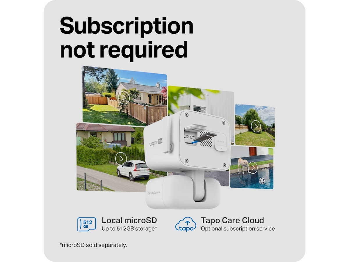 TP-Link Solcelledrevet Dual-Lens Pan/Tilt Sikkerhetskamera Kit Overvåkningskameraer
