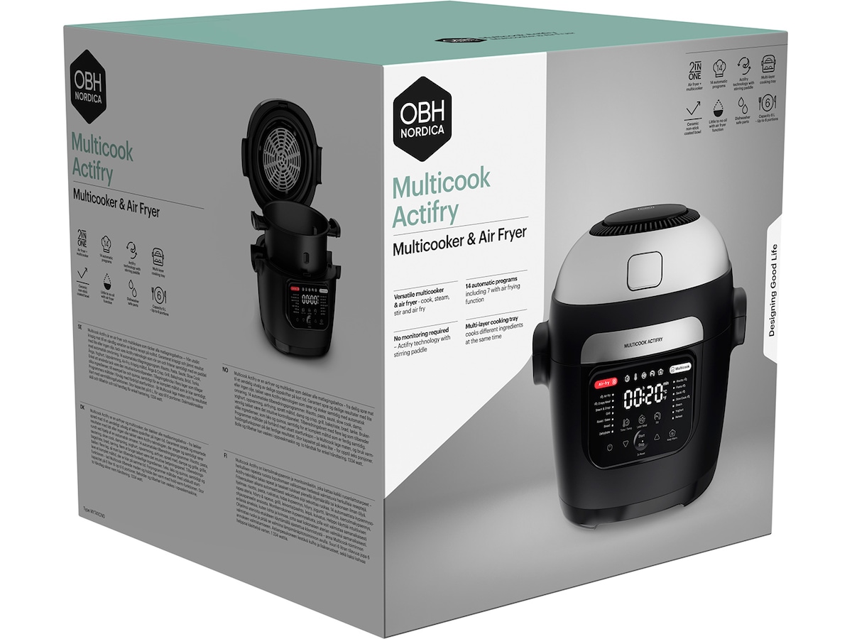 OBH Nordica Actifry Multicooker 6L (sort) -B-Grade Demo hjem & fritid