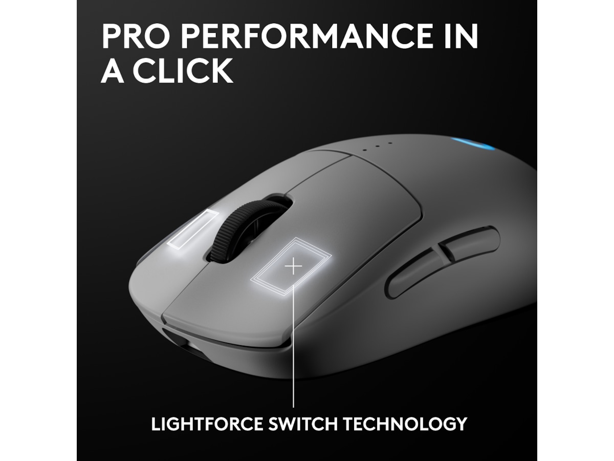 Logitech PRO 2 Lightspeed Trådløs Gamingmus (hvit) -B-Grade Demo mus