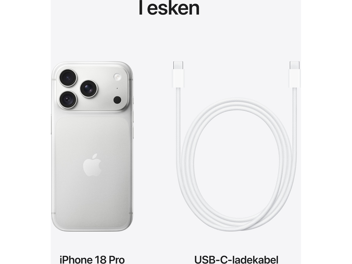 iPhone 18 Pro 2TB (silver) Mobiltelefoner