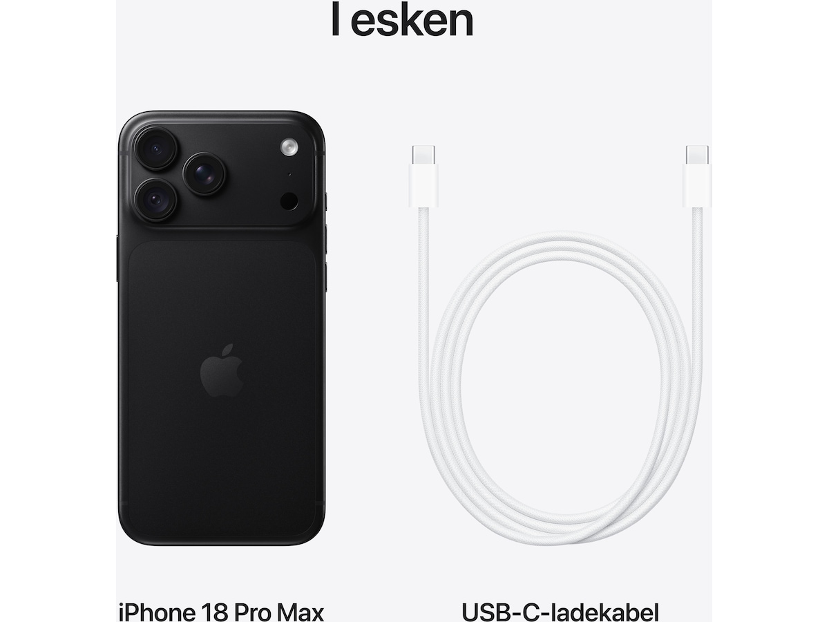 iPhone 18 Pro Max 256GB (black) Mobiltelefoner