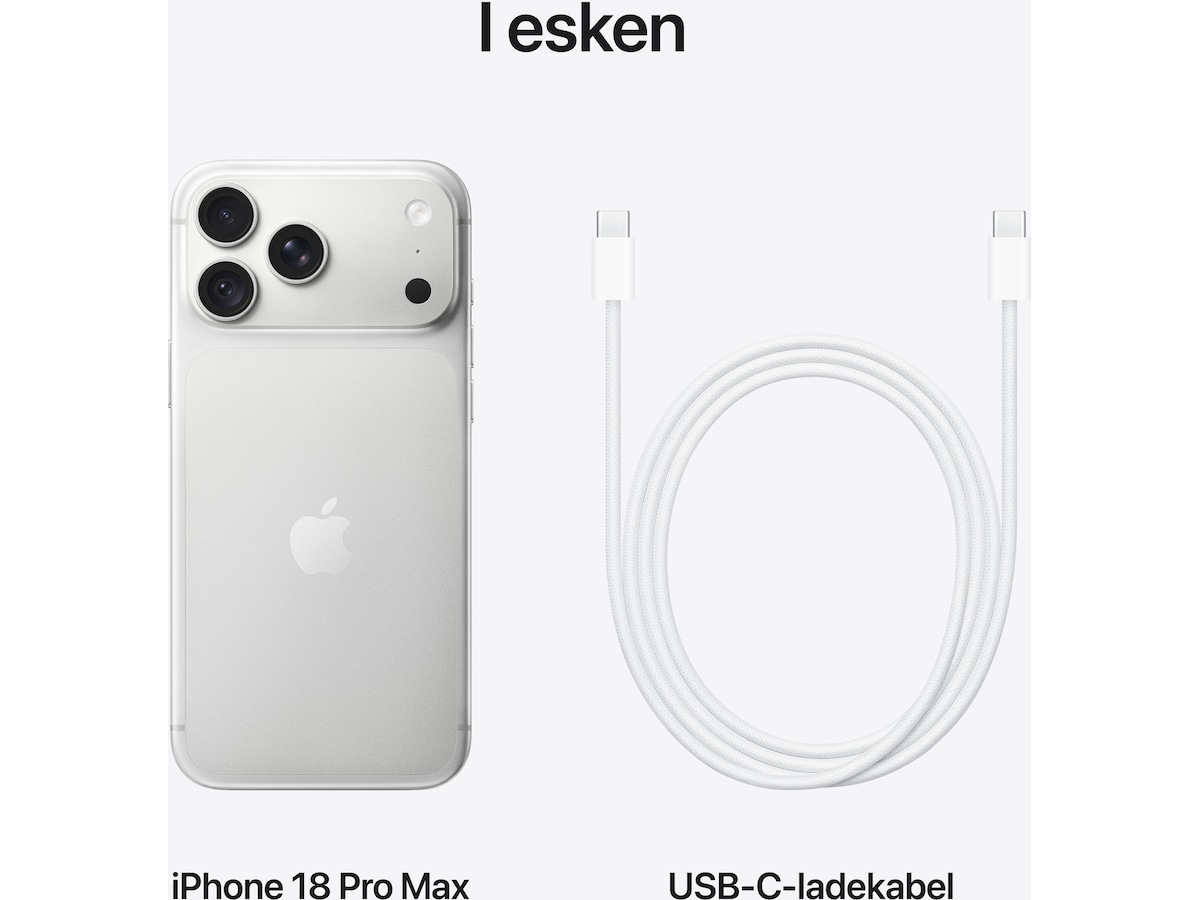 iPhone 18 Pro Max 512GB (silver) Mobiltelefoner