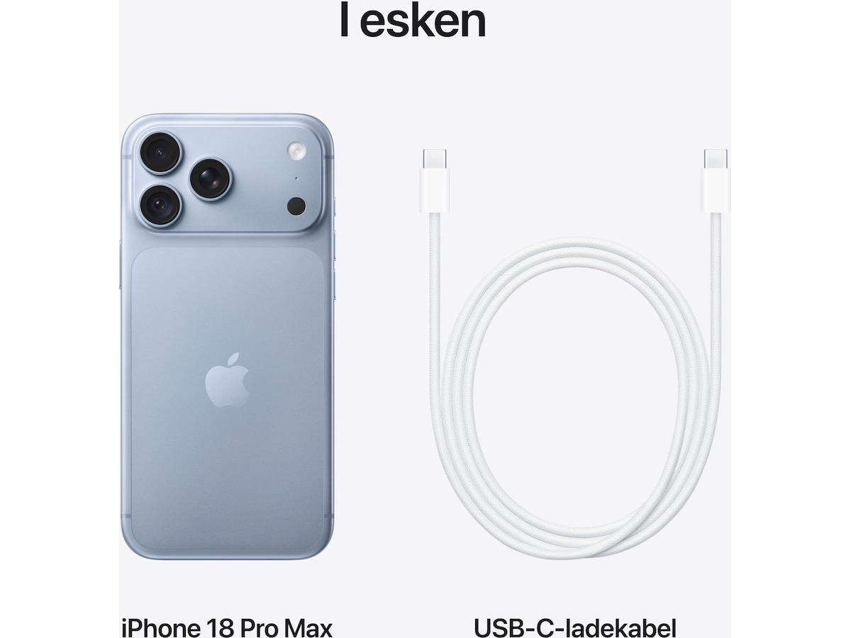 iPhone 18 Pro Max 512GB (glacier) Mobiltelefoner