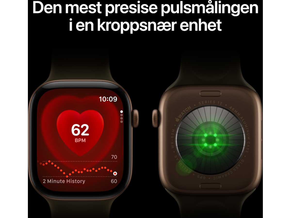 Apple Watch Series 12 GPS + LTE 46mm Titan (radiant gold) Smartklokker