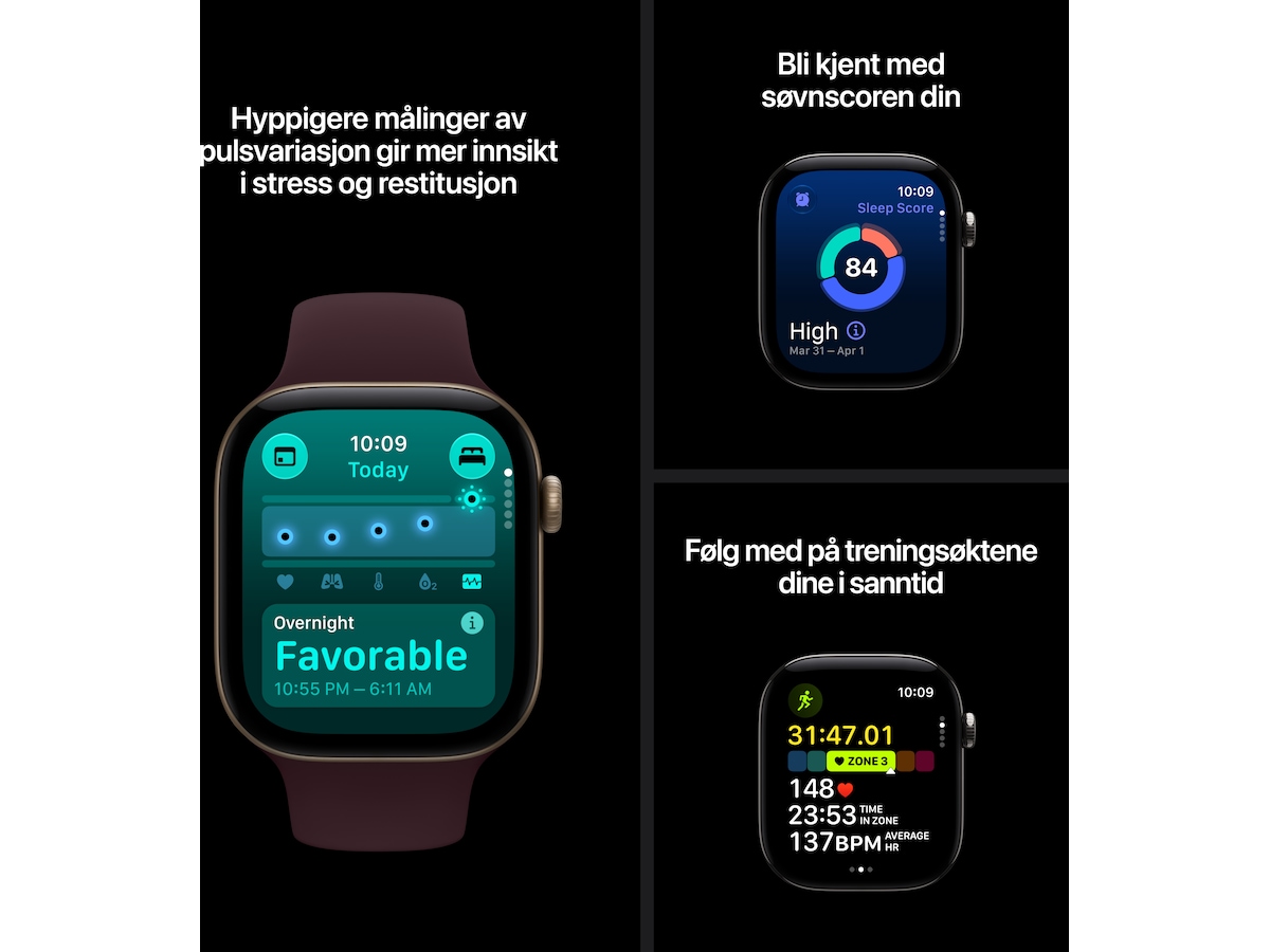 Apple Watch Series 12 GPS + LTE 46mm Titan (radiant gold) Smartklokker