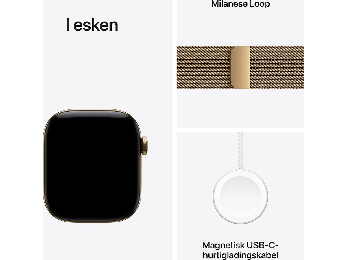 Apple Watch Series 12 GPS + LTE 42mm Titan (radiant gold) Smartklokker