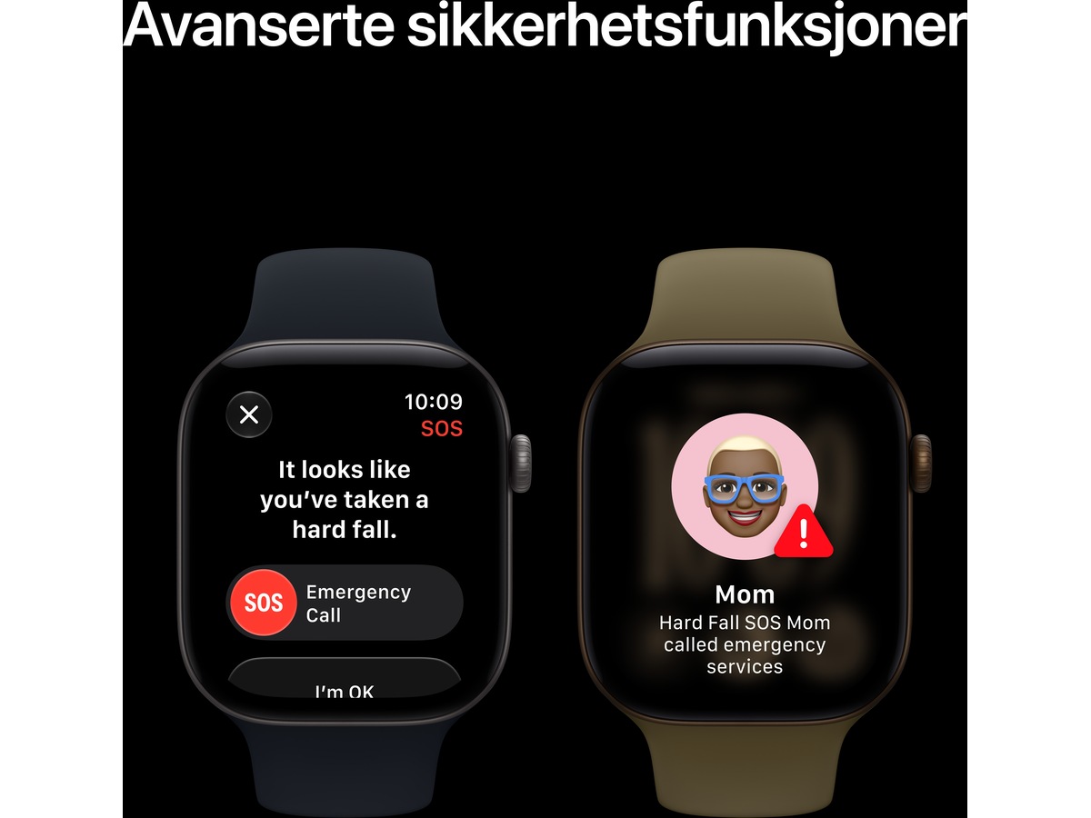 Apple Watch Series 12 GPS + LTE 42mm Aluminium (sort) Smartklokker