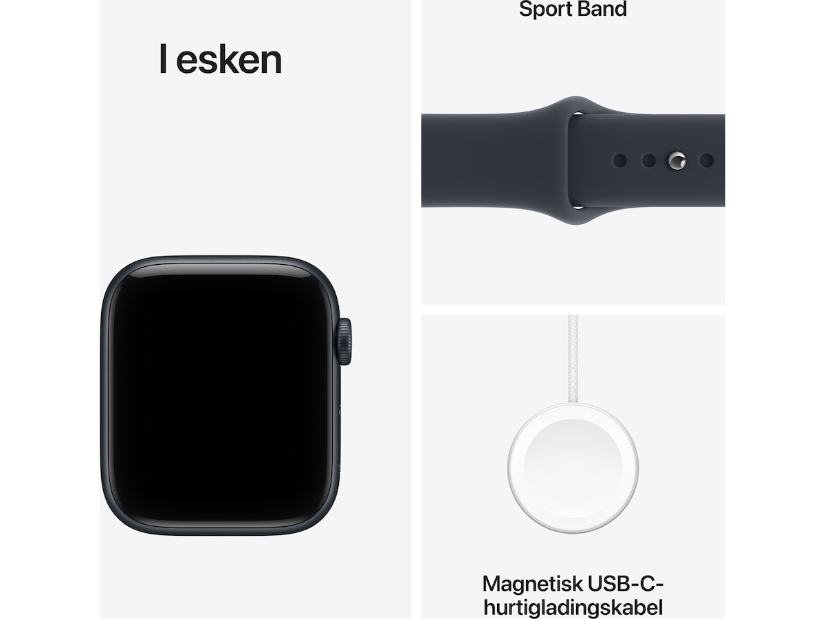 Apple Watch SE 3 GPS 44mm Aluminium (midnight) Smartklokker