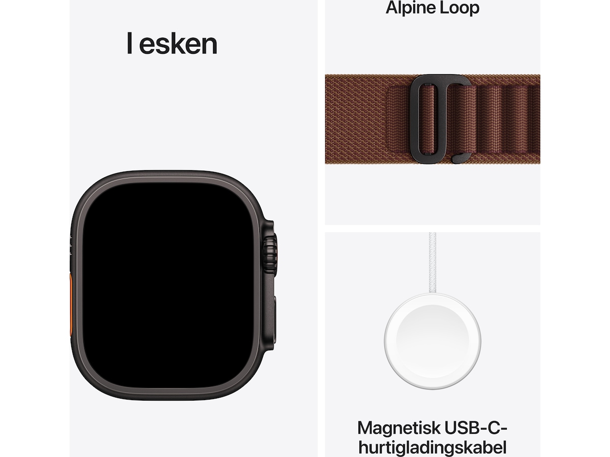 Apple Watch Ultra 4 GPS + LTE 49mm Titanium (black) Smartklokker