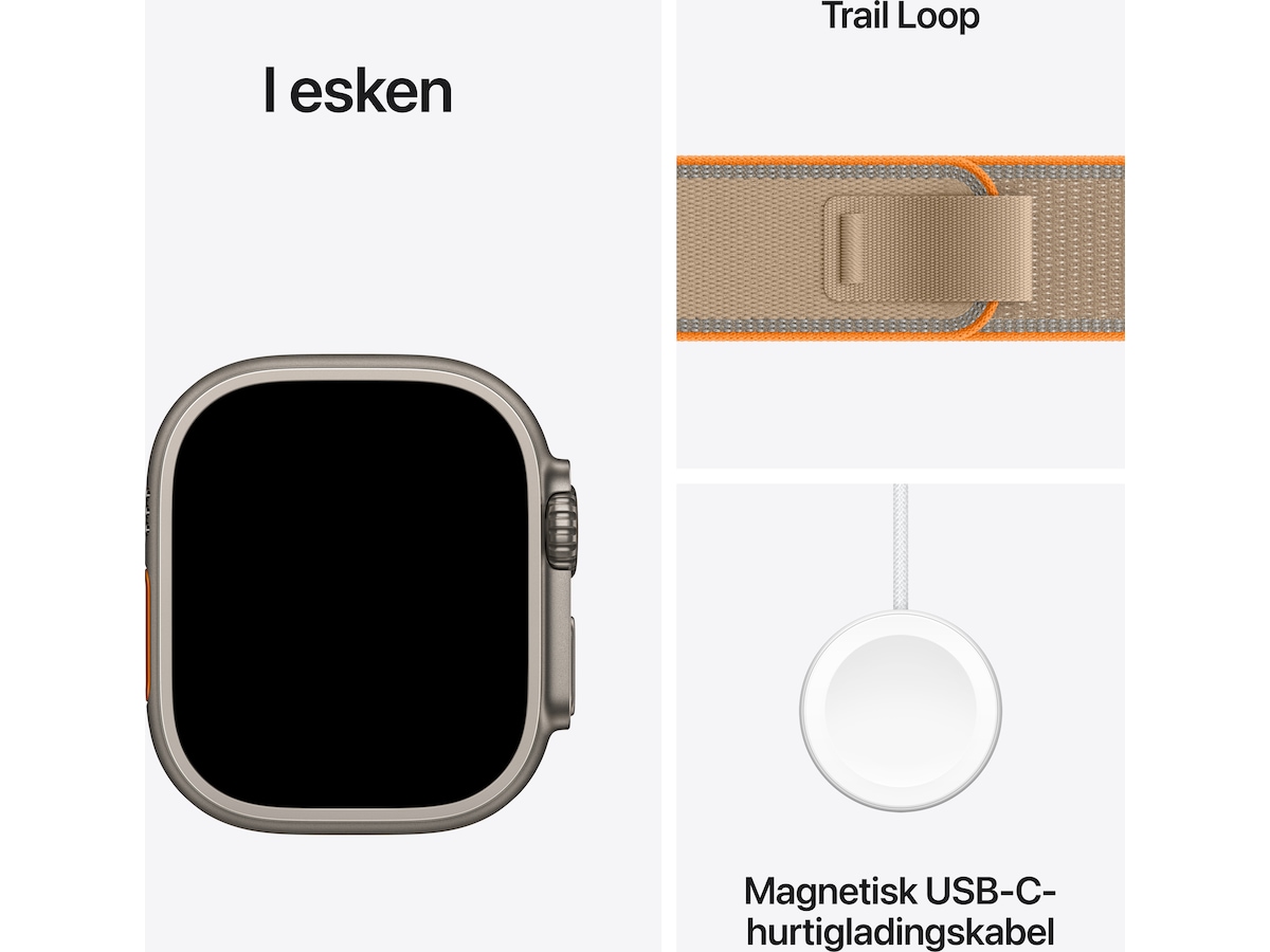 Apple Watch Ultra 4 GPS + LTE 49mm titan (natural) Smartklokker