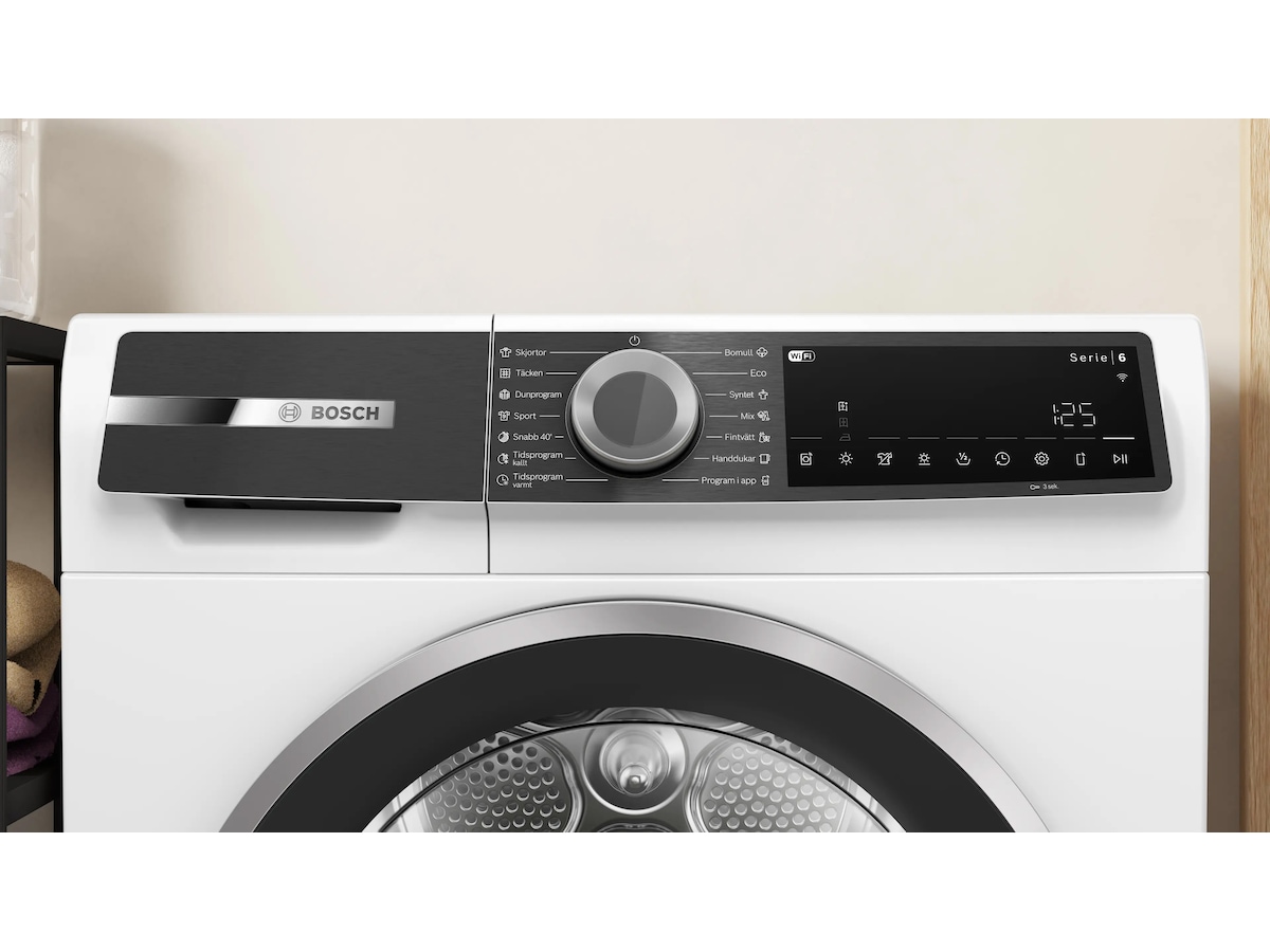 Bosch WQK2420LSN Serie 6 Tørketrommel 9 kg (hvit) -B-Grade Demo vask & tørk