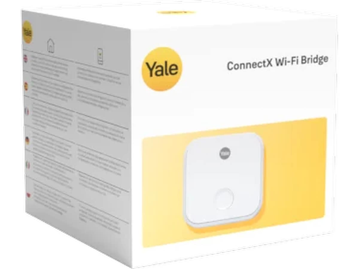 Yale Entrus smart dørlås (børstet stål) + bridge Elektronisk dørlås