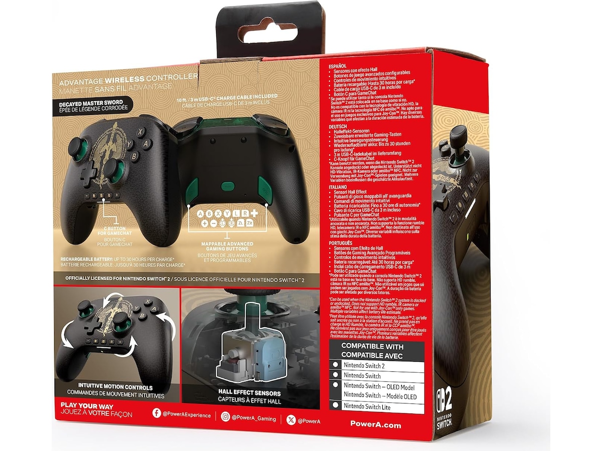 PowerA Advantage trådløs kontroller Decayed Master Sword Tilbehør til spillkonsoller