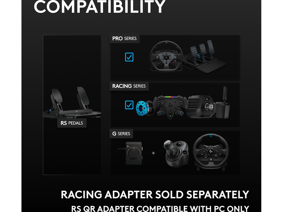 Logitech RS Pedals SE Ratt og pedaler