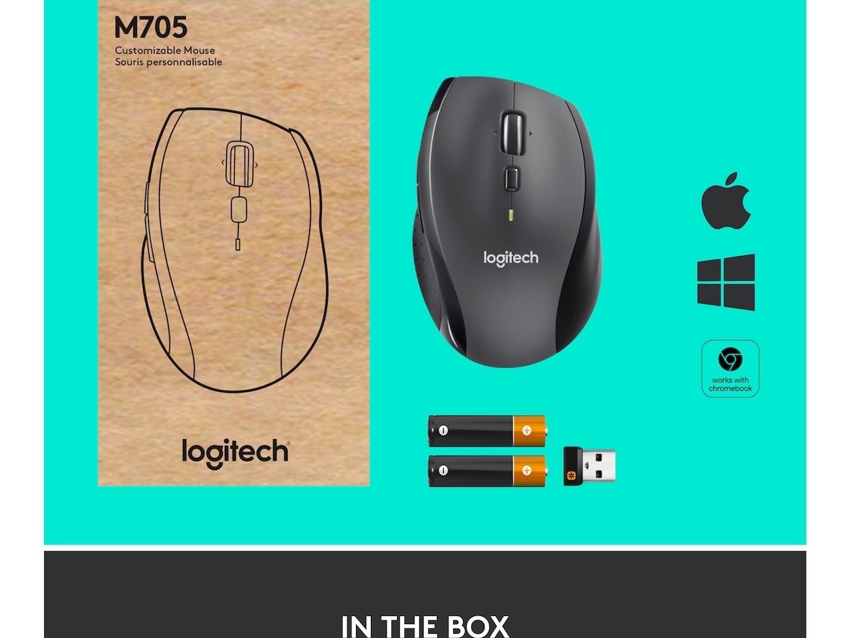 Logitech  M705 Trådløs Mus Mus