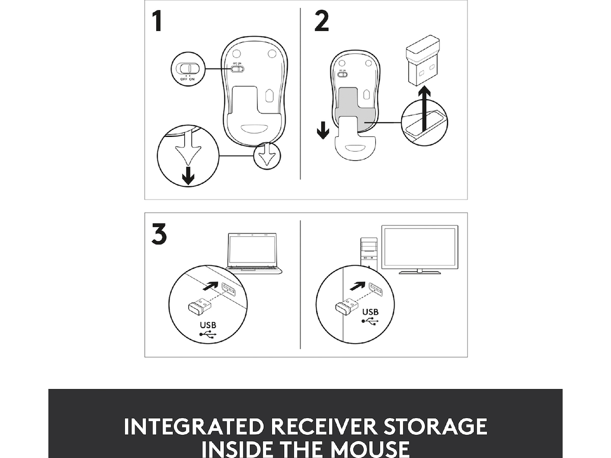 Logitech M185 Trådløs Mus Swift Grey Mus