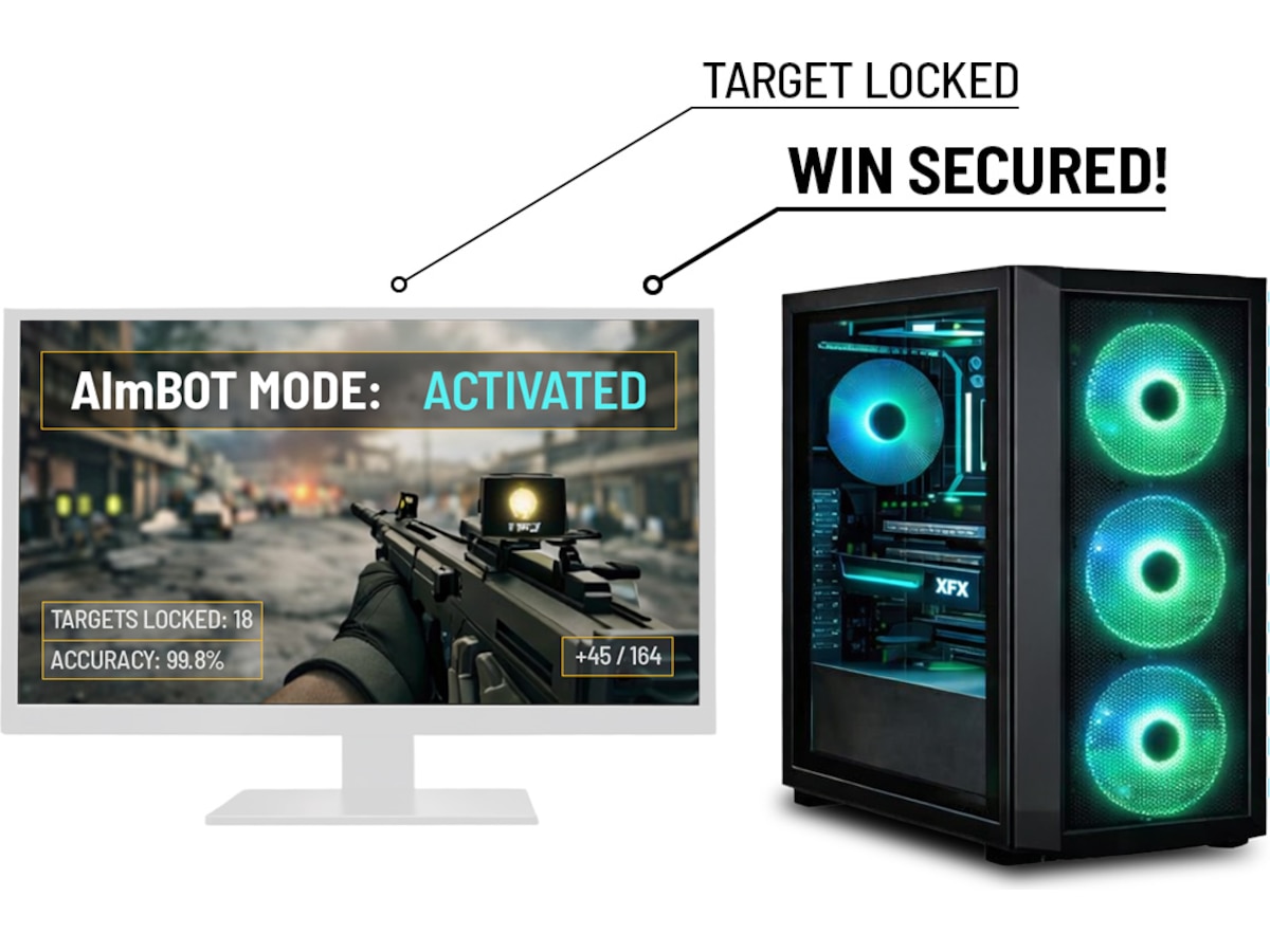 Komplett-PC AImBOT 1.0 – Pro Edition Gaming-PC stasjonær