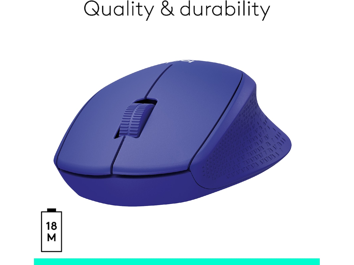 Logitech M330 Silent Plus Trådløs Blå Mus