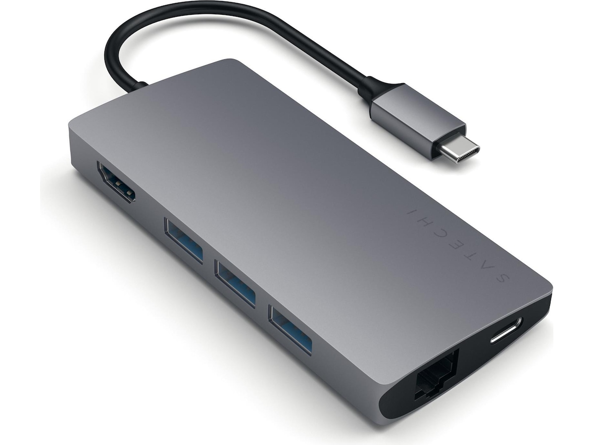 Satechi MultiPort 4K Docking V2 (stellargrå) Dockingstasjon & USB-HUB