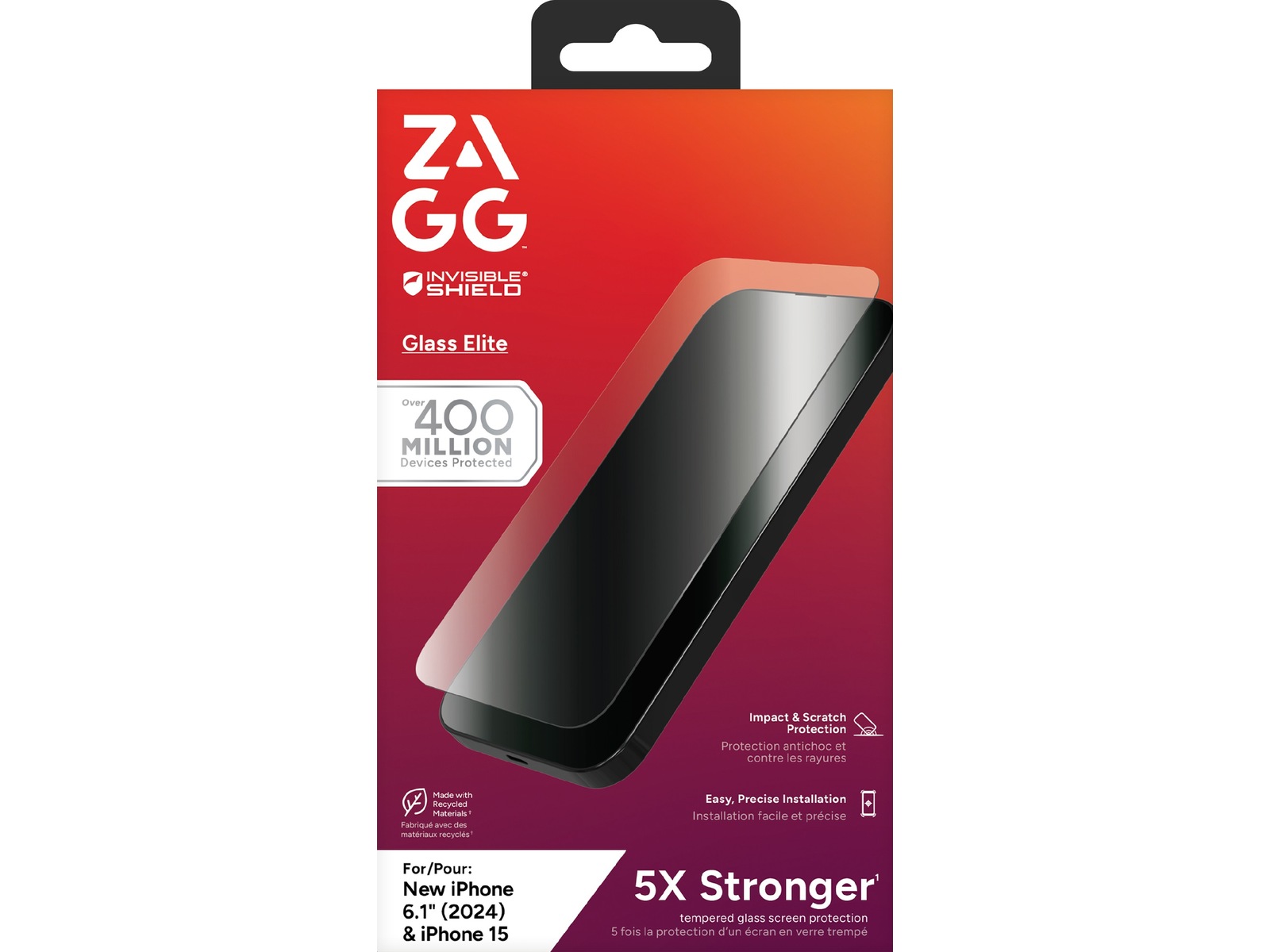 InvisibleShield Glass Elite iPhone 16/15 Skjermbeskytter Skjermbeskytter