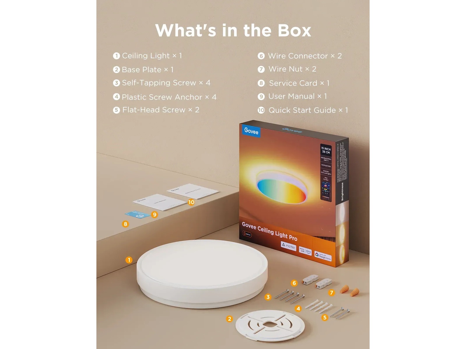 Govee Round Smart Ceiling Light 38cm Taklampe