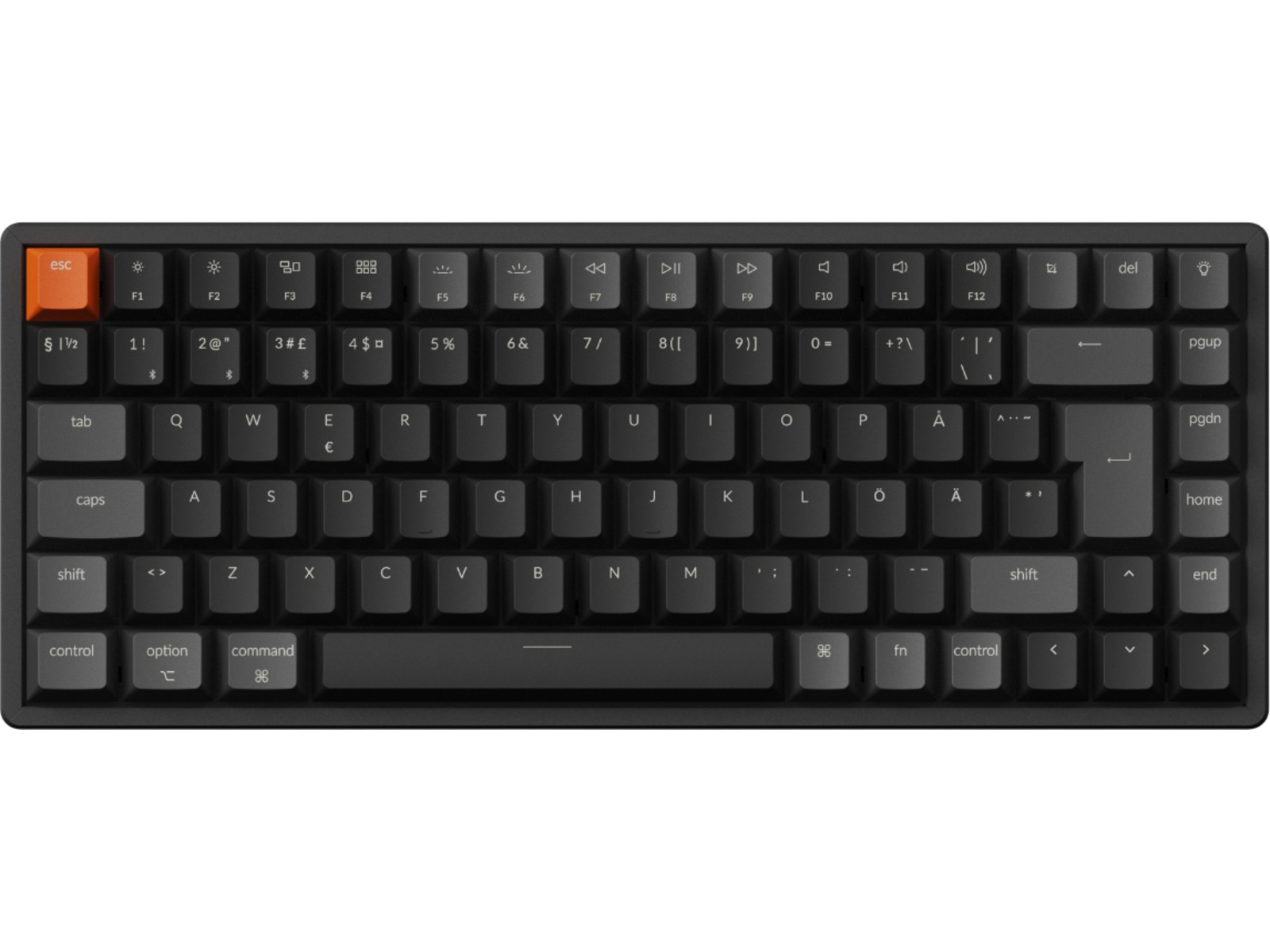 Keychron K2 V3 RGB Aluminium Hot Swap QMK Super Red trådløst tastatur Gamingtastatur