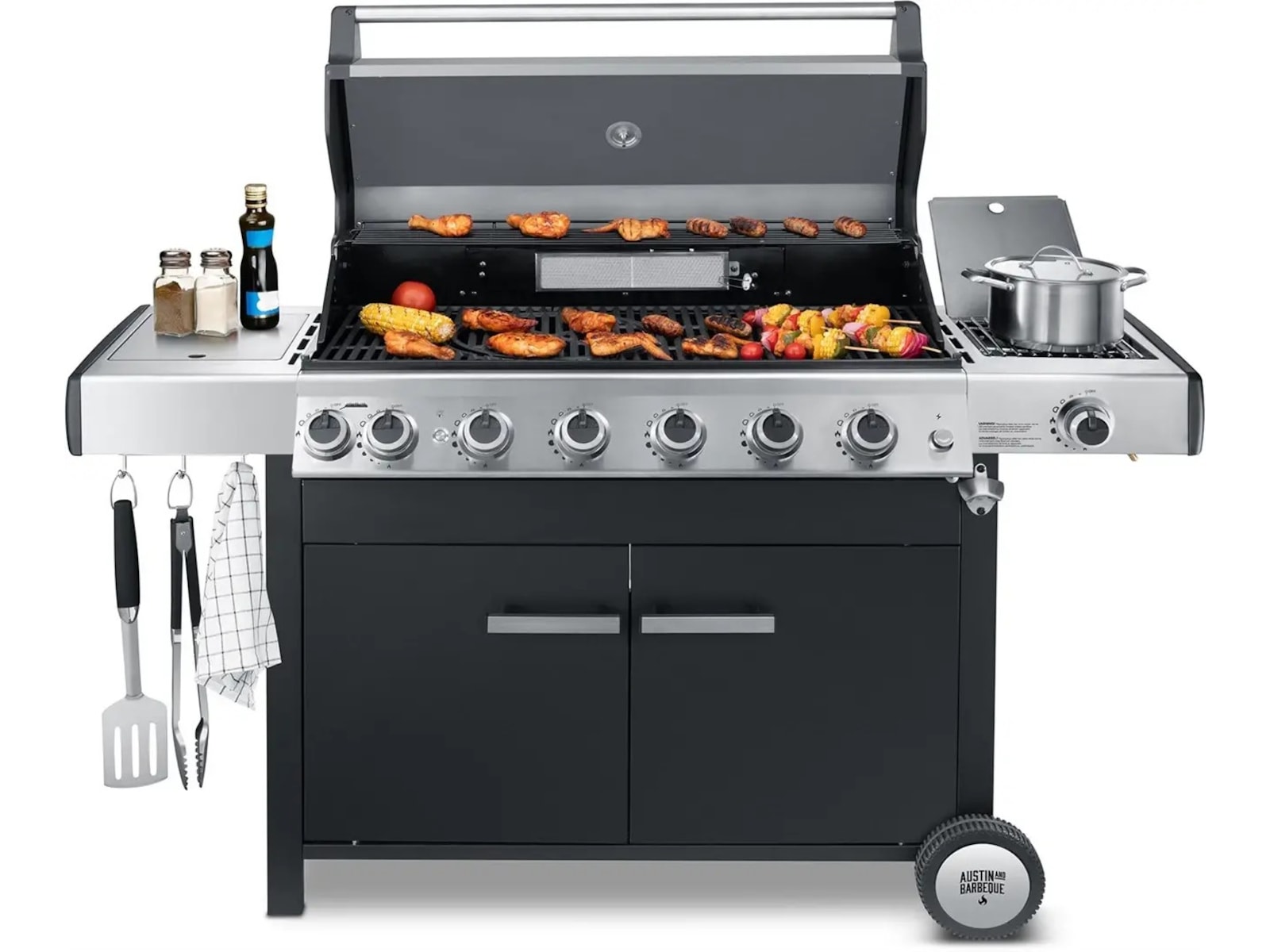 Austin and Barbeque Gassgrill 6+2 brennere Grill