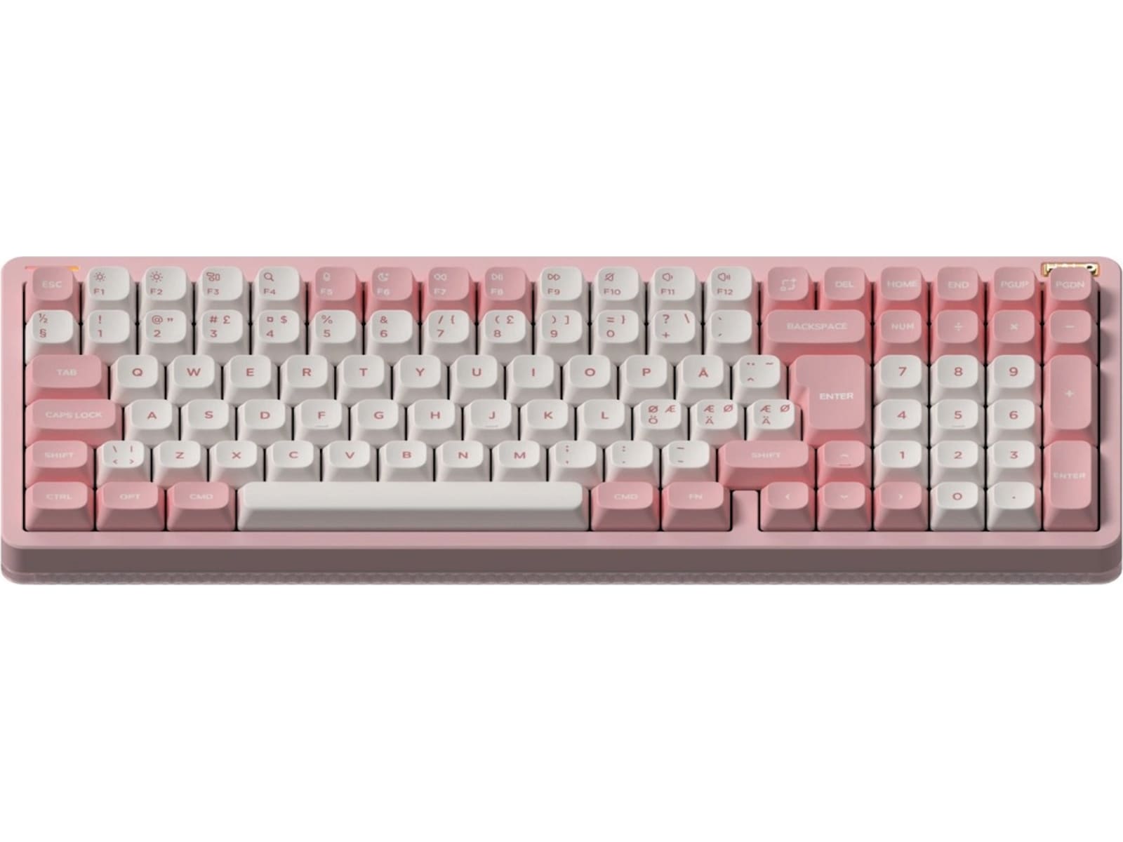 NuPhy Halo96 V2 trådløst gaming tastatur (Sakura Fizz/lemon) Gamingtastatur