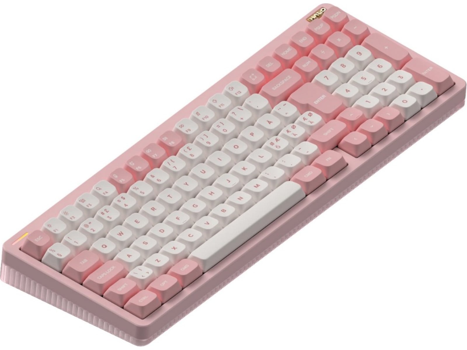 NuPhy Halo96 V2 trådløst gaming tastatur (Sakura Fizz/lemon) Gamingtastatur