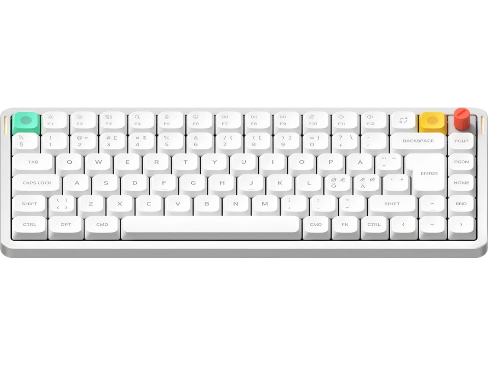 NuPhy Air75 V3 trådløst gaming tastatur (nova white / red nano) Gamingtastatur