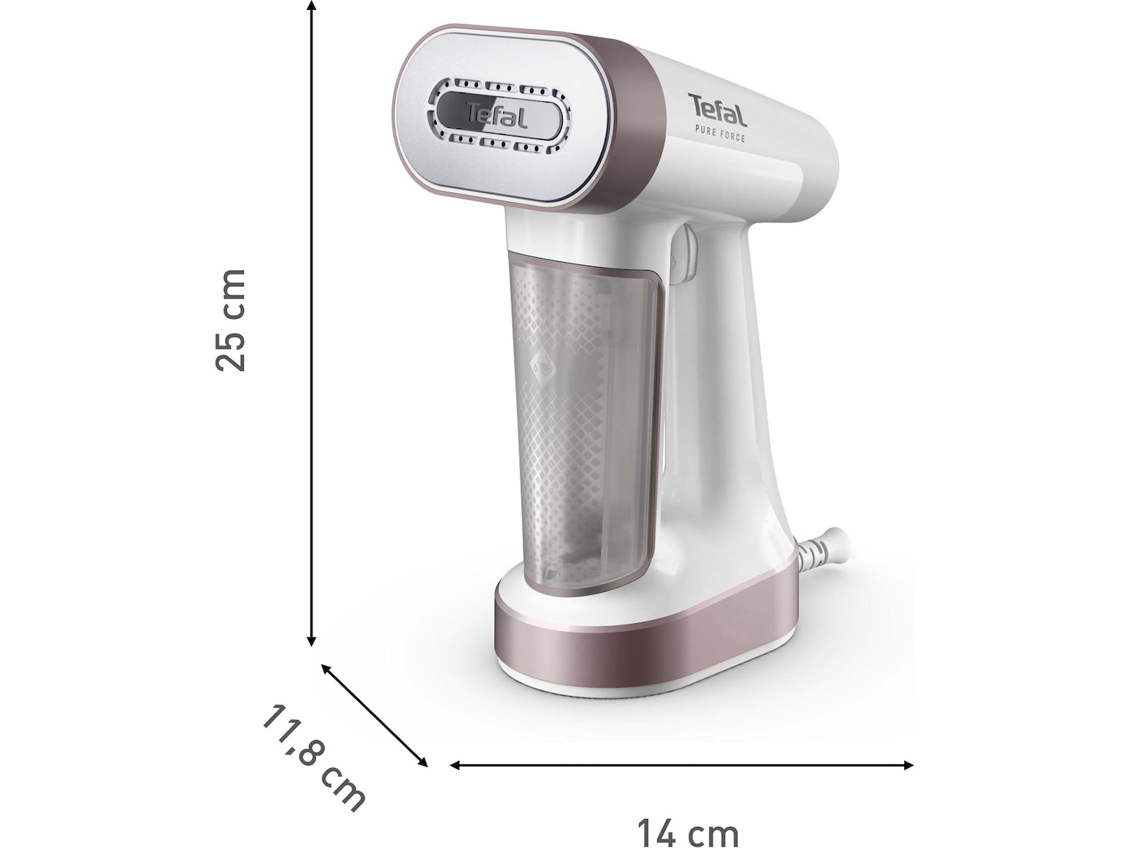 Tefal Pure Force 2in1 DT8720E0 1800 W (White & Pink) Steamer