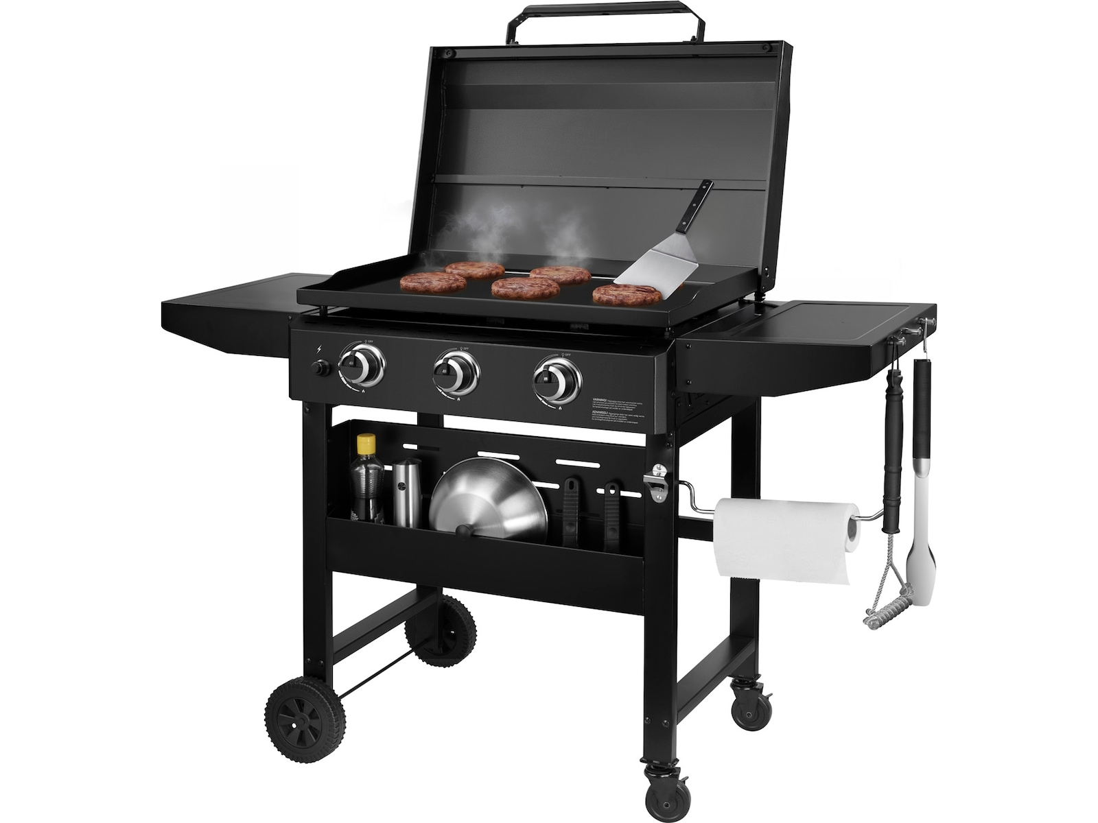 Austin and Barberque Gass plancha 12kW 3 Burner 3093cm² tralle Grill