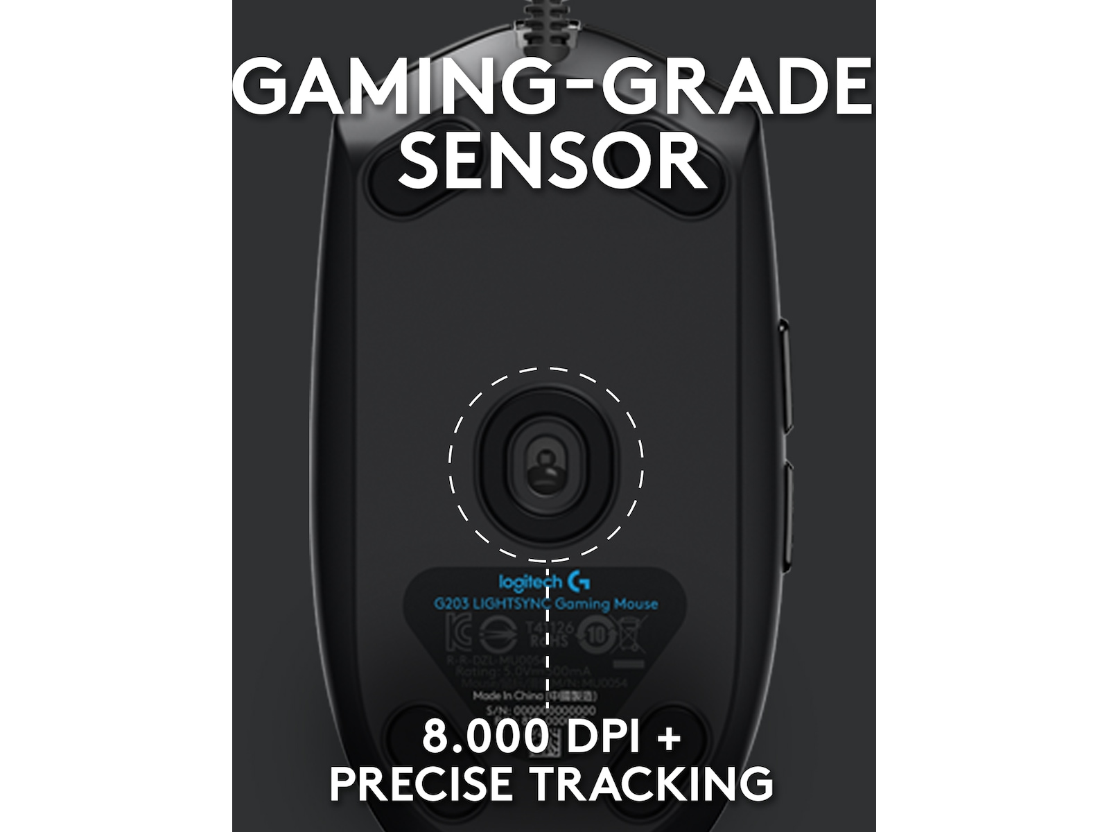 Logitech G203 Lightsync Gamingmus (sort) Gamingmus