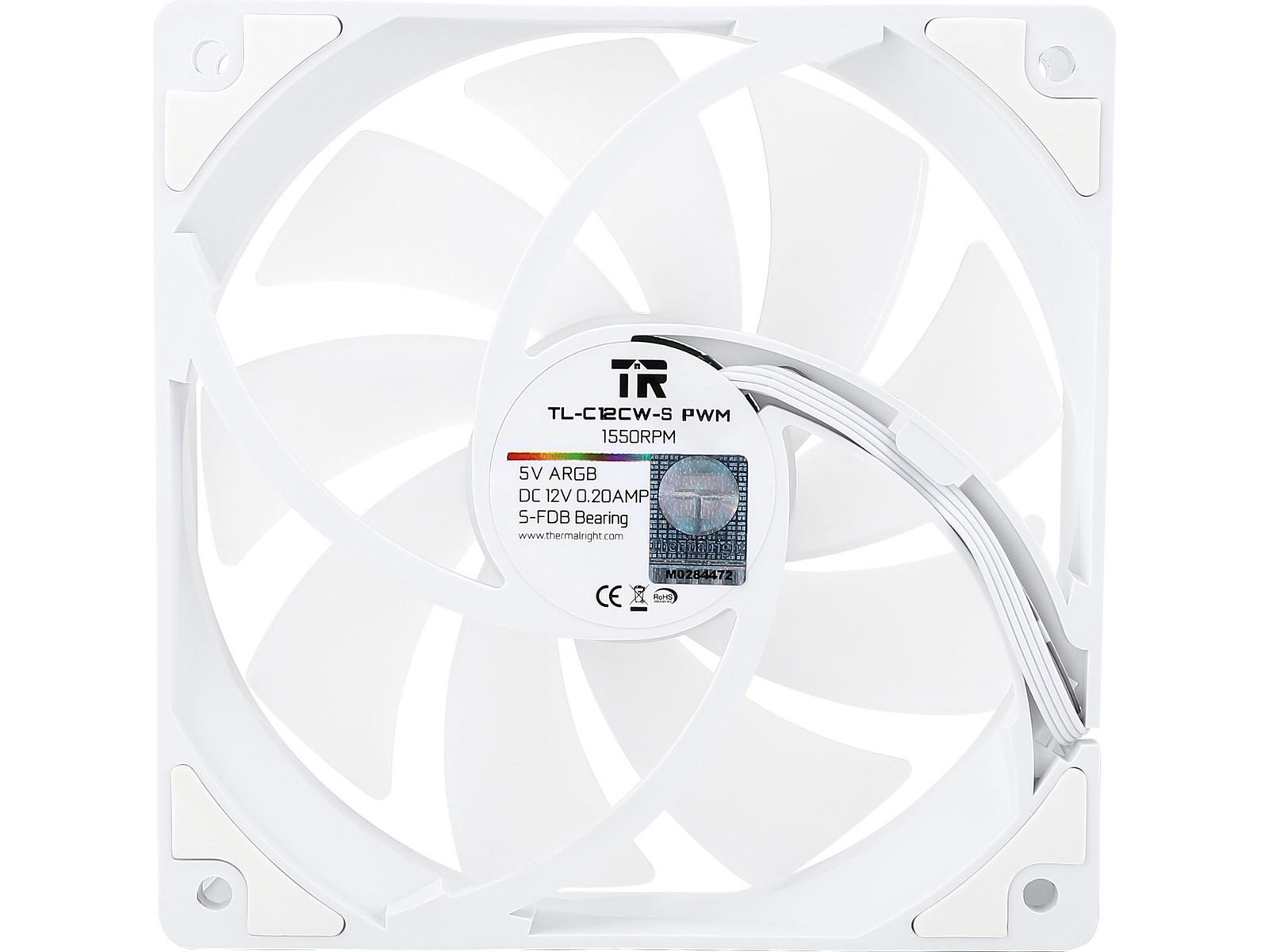 Thermalright TL-C12CW-S ARGB 120mm Vifte 3-Pack (hvit) Vifter