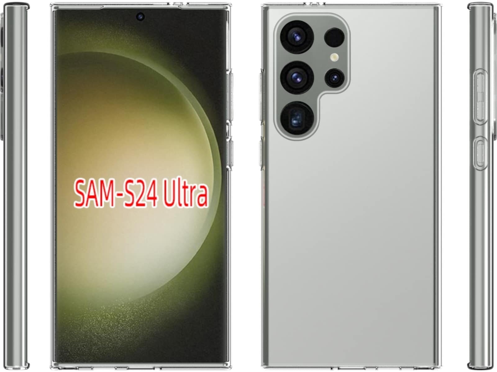 iiglo Galaxy S24 Ultra Silikondeksel (gjennomsiktig) Mobildeksel