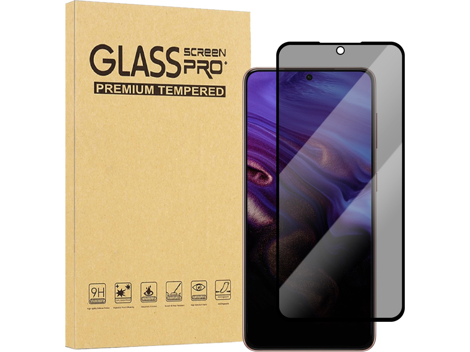 iiglo Galaxy S23 FE Privacy Skjermbeskytter Skjermbeskytter