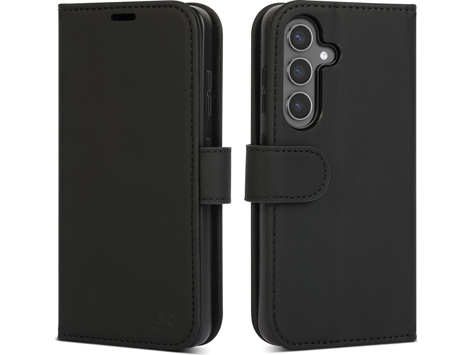 iiglo Galaxy S25 Lommebokdeksel (sort) Mobildeksel