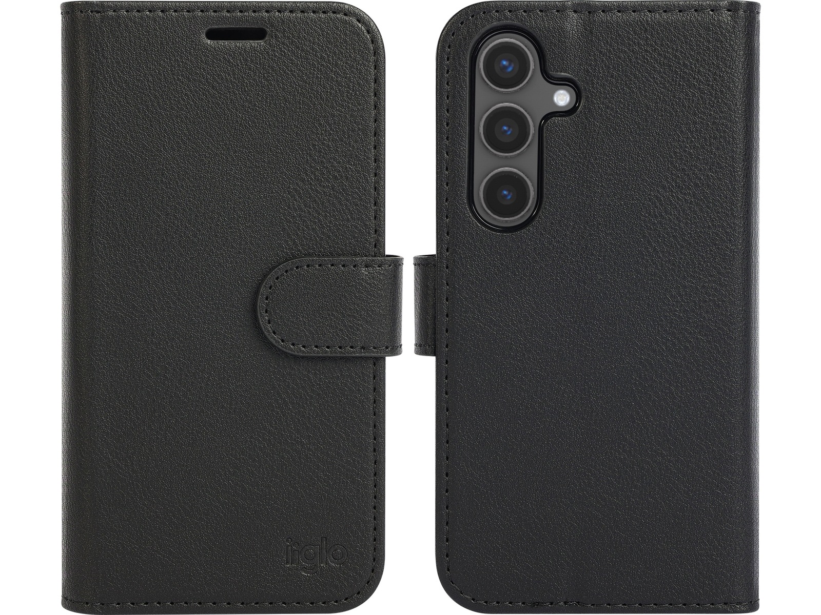 iiglo Galaxy S24 2-i-1 Lommebokdeksel (sort) Mobildeksel