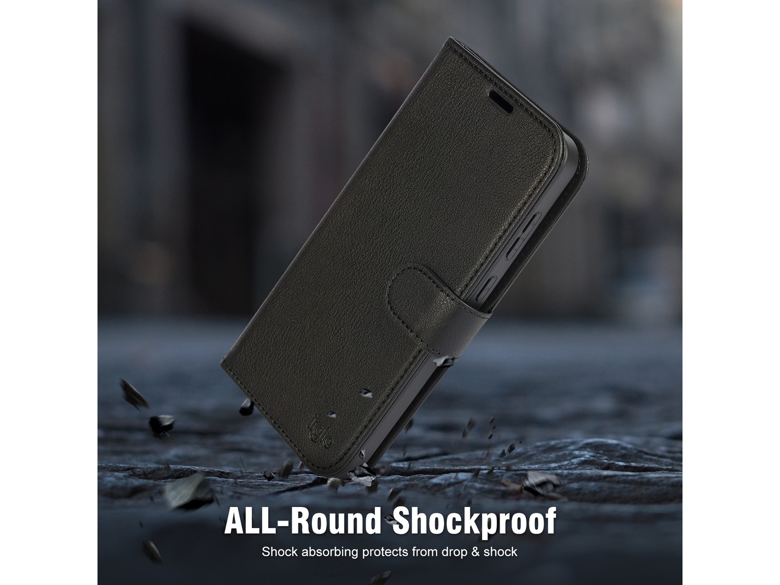 iiglo Galaxy A36 2-i-1 Lommebokdeksel (sort) Mobildeksel