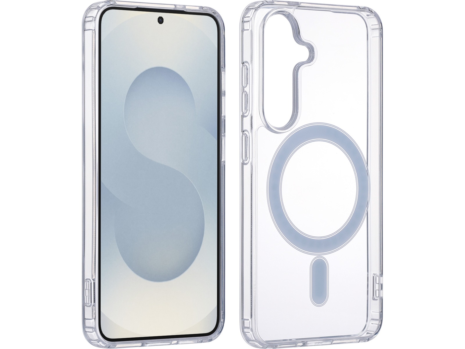 iiglo Galaxy S25 Magnetic Silikondeksel (gjennomsiktig) Mobildeksel